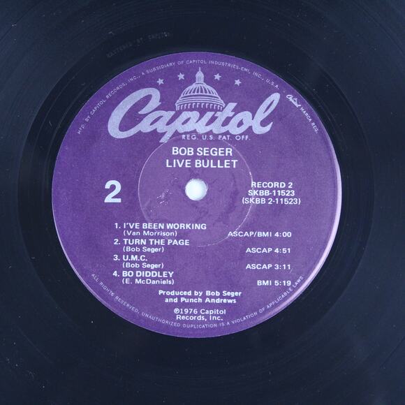 Bob Seger & The Silver Bullet Band Live Bullet 2 LP Vinyl Capitol SKBB-11523 - Picture 7 of 12